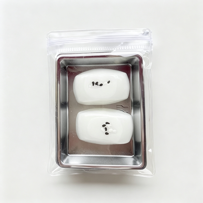 Steamed Bun Plate Squeeze Toy Charm