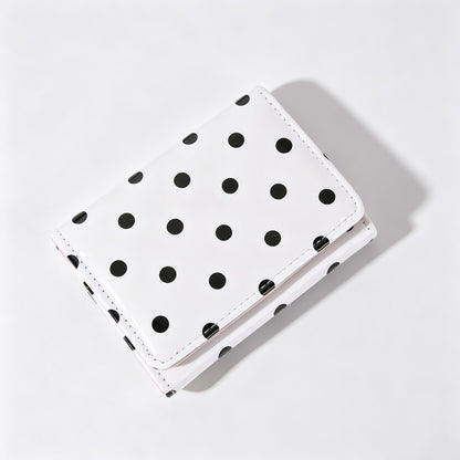 Polka‑Dot PU Small Wallet