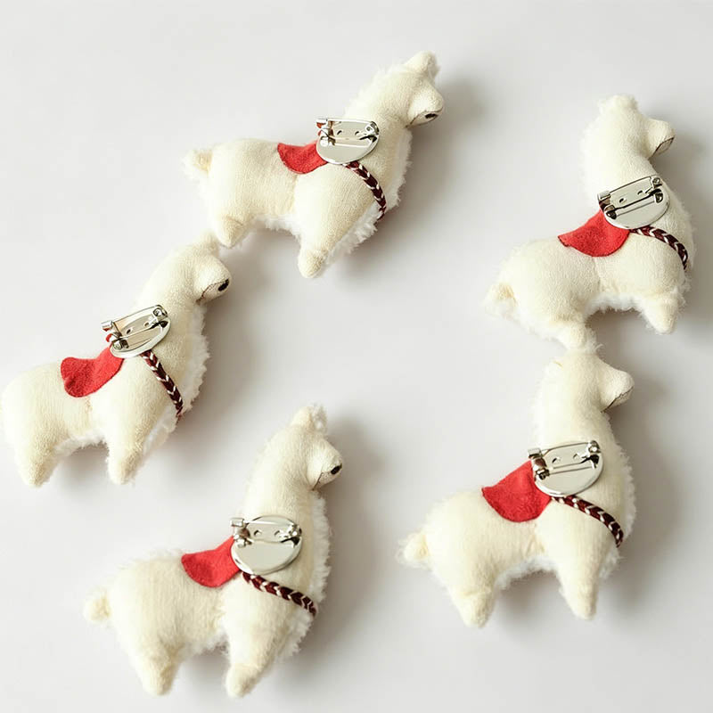 Embroidered Fabric Alpaca Broo - Shopdayla Wholesale - #8498
