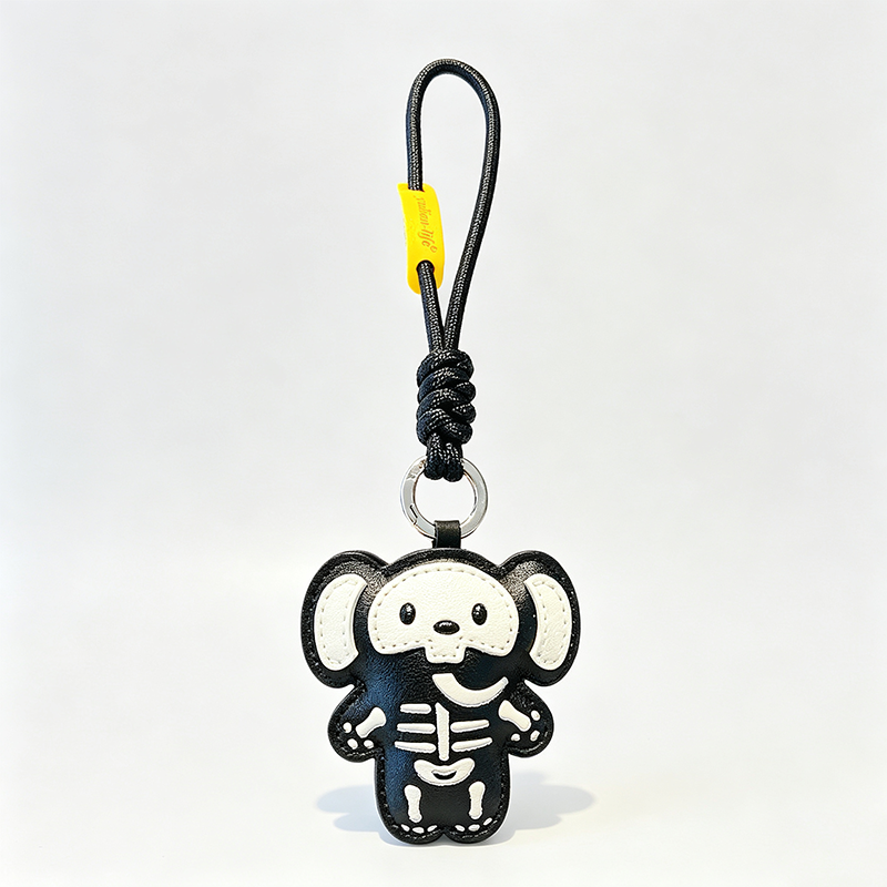 Faux PU Skeleton Animal Keychain