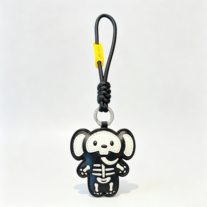 Faux PU Skeleton Animal Keychain