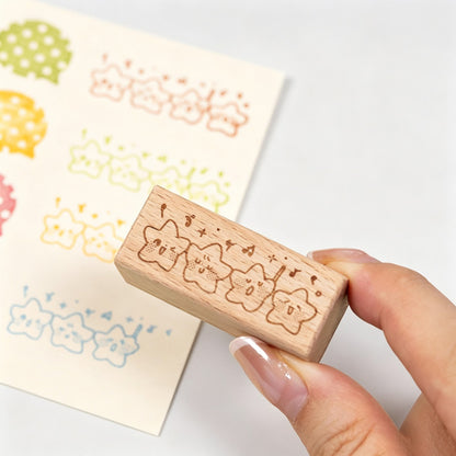 Bubble Frame Beech Wood Stamp