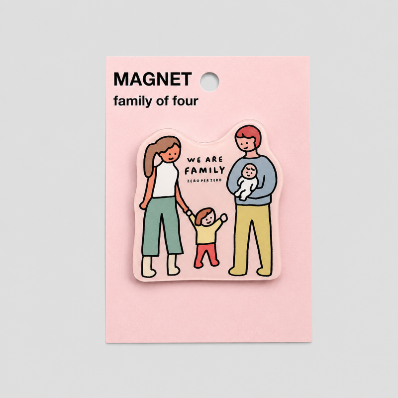 Family Pattern Acrylic Fridge Magnet
