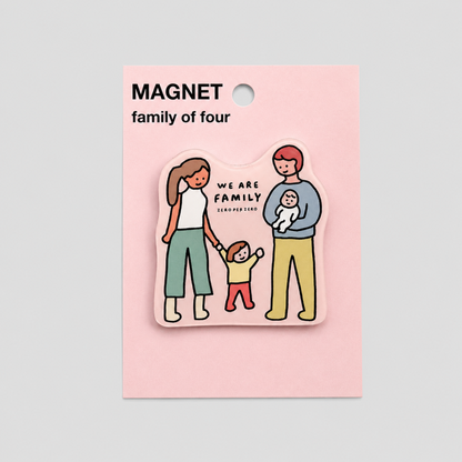 Family Pattern Acrylic Fridge Magnet