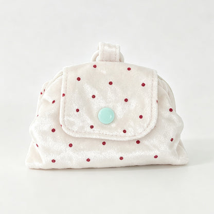 Velvet Polka Dot Storage Pouch