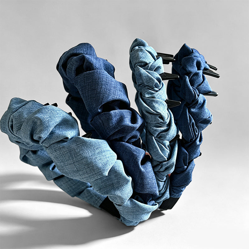 Elegant Denim Blue Ribbon Slip - Shopdayla Wholesale - #4354