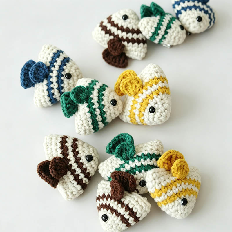 Cute Crochet Fish Brooch Pin f - Shopdayla Wholesale - #7762
