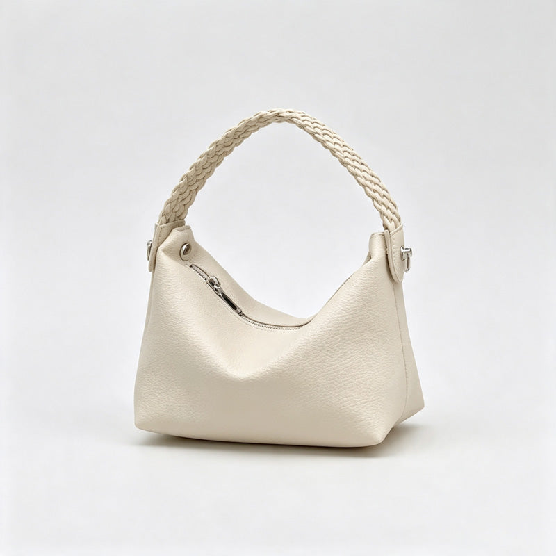 Braided Handle Pouch Bag