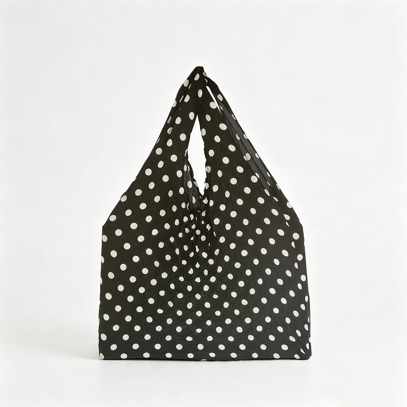Polka‑Dot Foldable Shopping Pouch