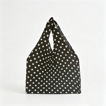 Polka‑Dot Foldable Shopping Pouch