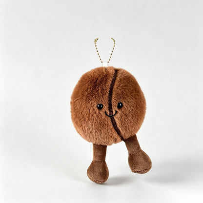 Coffee Bean Plush Keychain