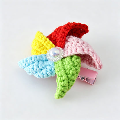 Pinwheel Crochet Hair Clip