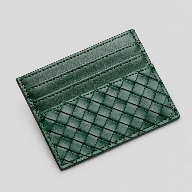 Thin Woven Wallet Card Holder