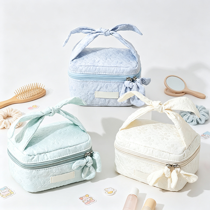 Textured Cat Cosmetic Pouch
