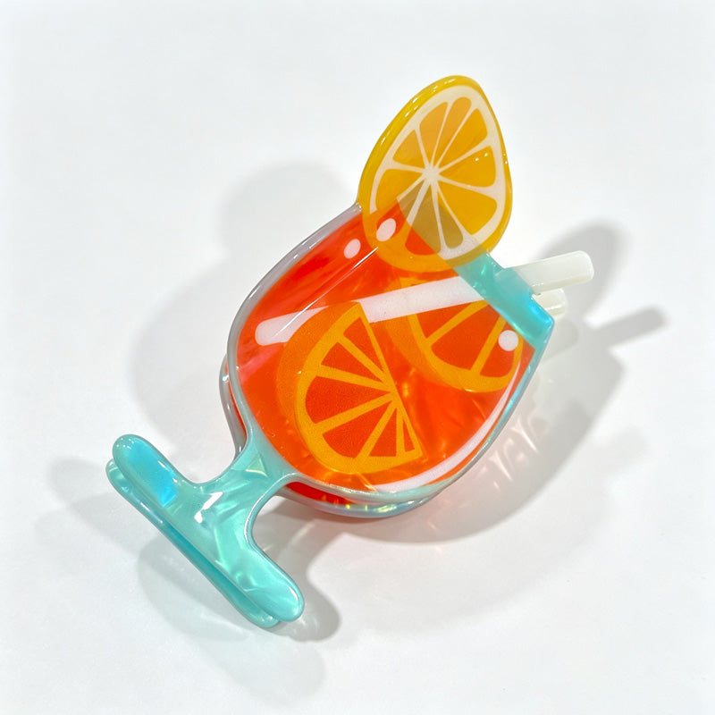 Cocktail Glass Claw Clip