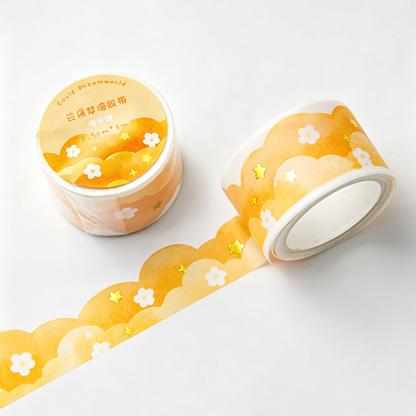 Die Cut Cloud Print Washi Tape
