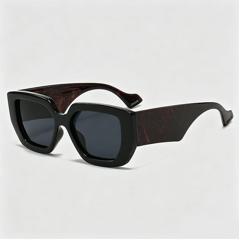 Wide Thick Temple Square Oversized Trend Fashion Sunglasses