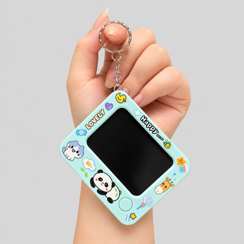 Mini LCD Drawing Board Plastic Keychain