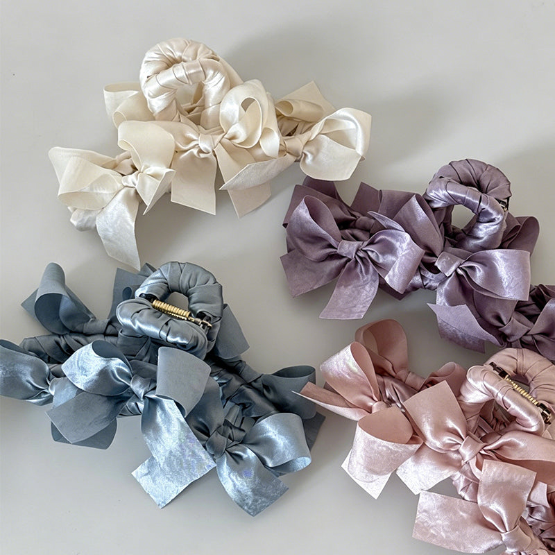 Elegant Satin Bow Large Hair S - Shopdayla Wholesale - #5378