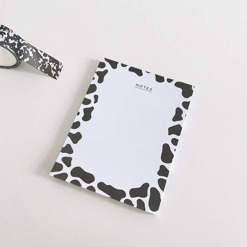 Cow Spot Border Non‑Sticky Notes