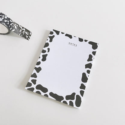 Cow Spot Border Non‑Sticky Notes