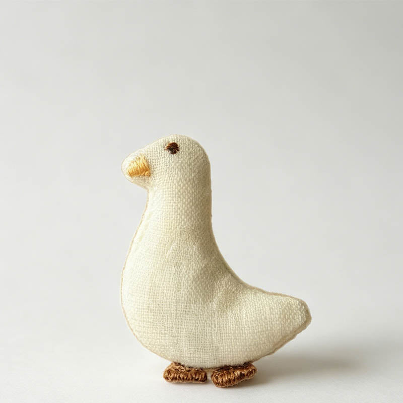 Embroidered Fabric Duck Brooch - Shopdayla Wholesale - #0946