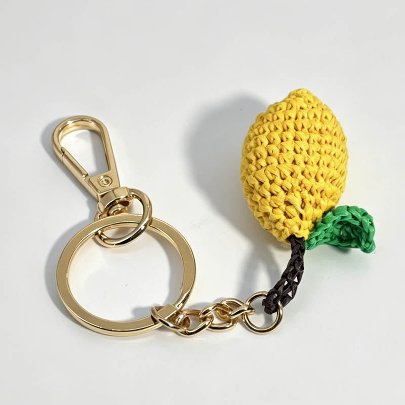 Woven Lemon Keychain Bag Charm - Shopdayla Wholesale - #6162