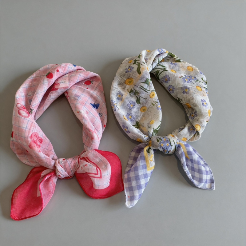 Floral Print Square Scarf Band - Shopdayla Wholesale - #6274