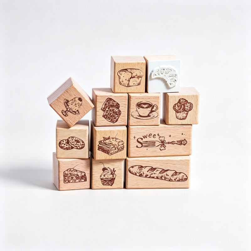 Sweet Bakery Wood Stamps Set