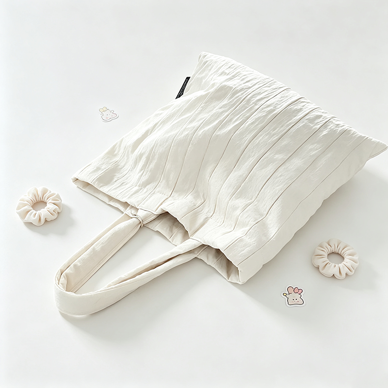 Padded Pleat Tote Bag