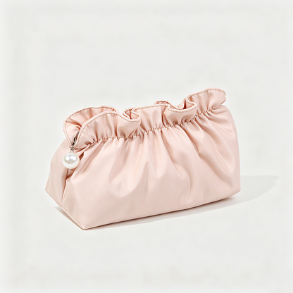 Solid Color Drawstring Cosmetic Pouch