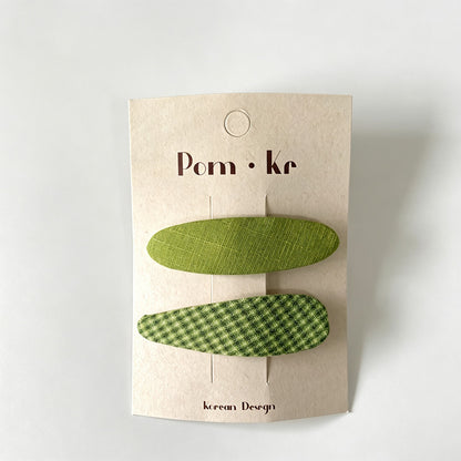 Green Garden Hair Clips