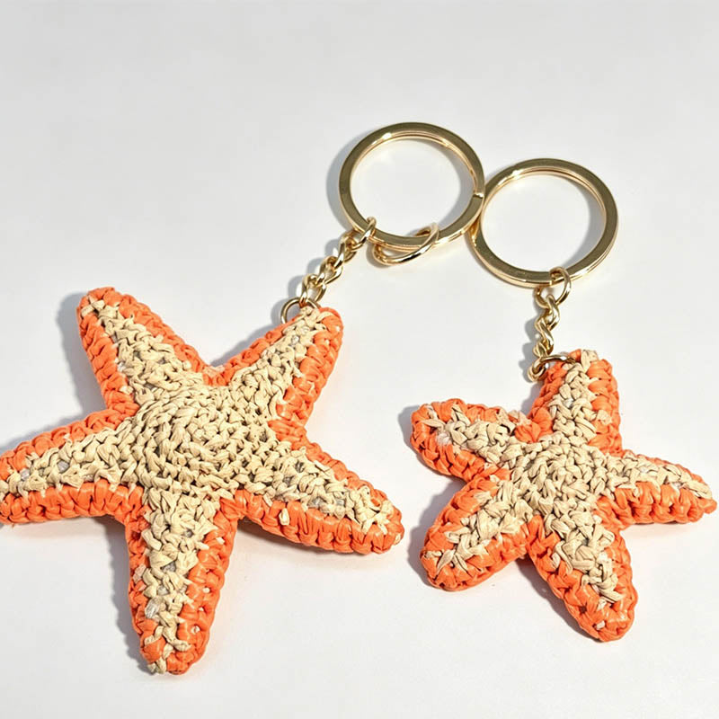 Crochet Starfish Keychain Bag - Shopdayla Wholesale - #2866