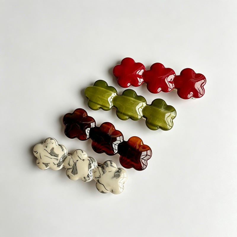 Flower‑Shape Alligator Hair Barrette