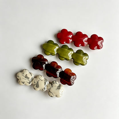 Flower‑Shape Alligator Hair Barrette