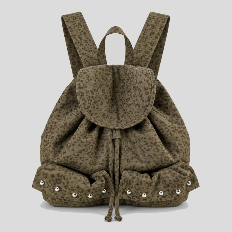 Large Drawstring Leopard Backpacks