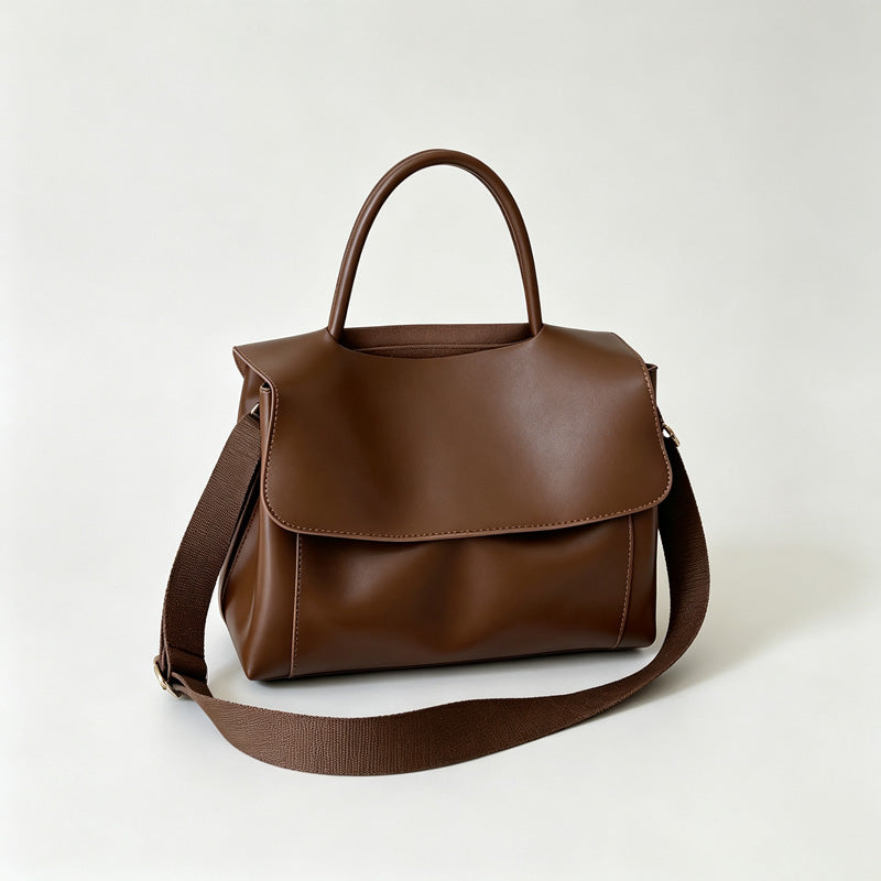 Layered Flap Shoulder Crossbody Bag