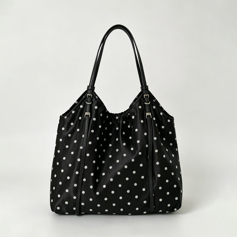 Polka Dot Drawstring Tote