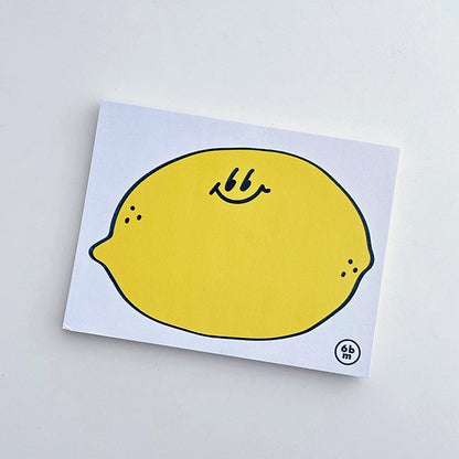 Lemon Graphic Non‑Sticky Notes