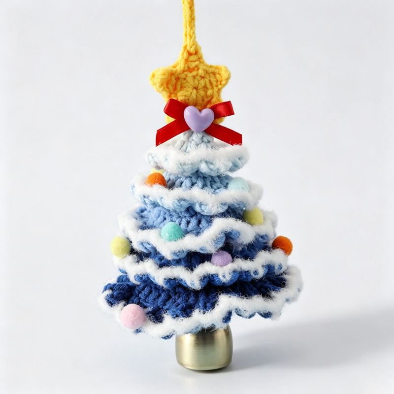 Ruffled Christmas Tree Hanger Charm