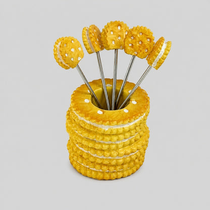 Pretzel Holder Fruit Forks