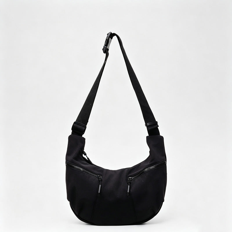 Crescent Nylon Hobo Crossbody Bag