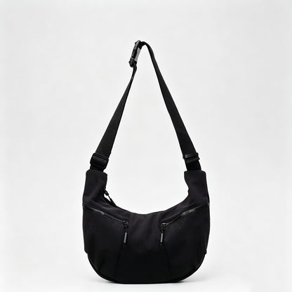 Crescent Nylon Hobo Crossbody Bag