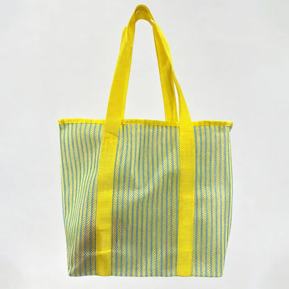 Bright Stripe Mesh Tote Bag