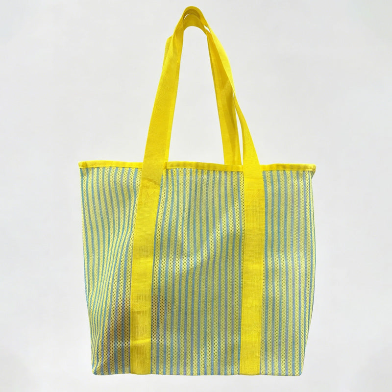 Bright Stripe Mesh Tote Bag
