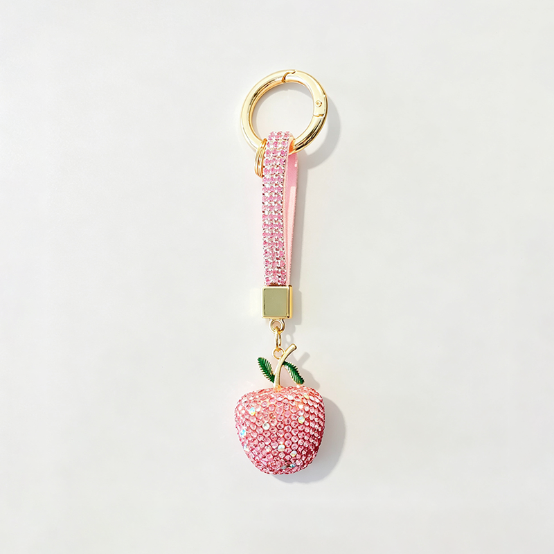 Apple Pendant Wrist Strap Keychain