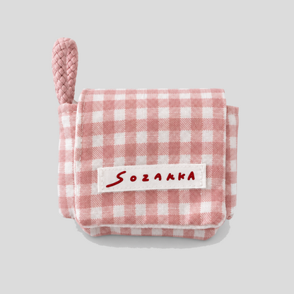 Gingham Earphone Mini Pouches