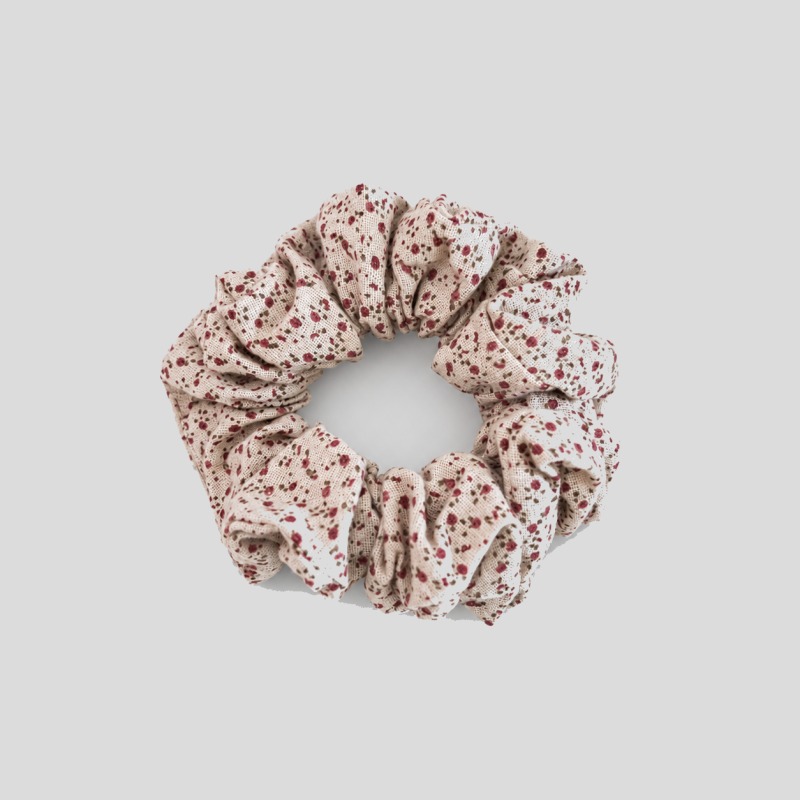 Floral Print Fabric Hair Scrunchie