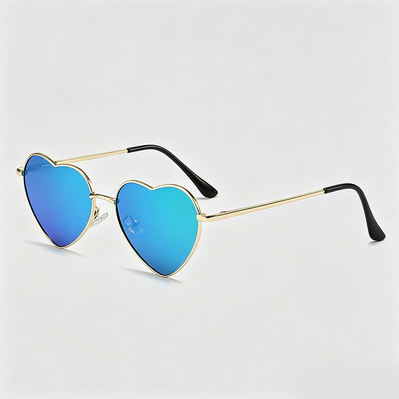 Heart Shaped Metal Frame Sunglasses