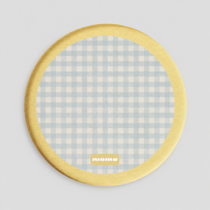 Round Grid Print Acrylic Drink Coaster